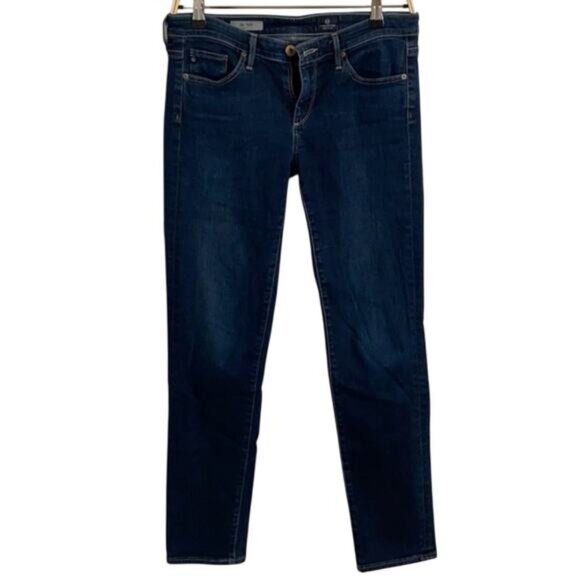 AG Adriano Goldschmied Jeans Stilt Cigarette Leg Jeans Size 27 R Dark Wash - Picture 4 of 6